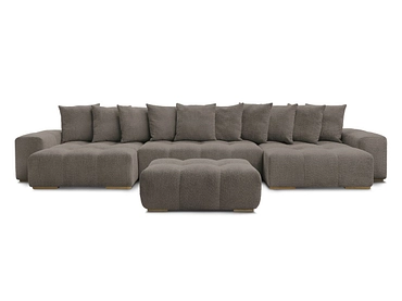 Divano ad angolo panoramico con pouf BOBOCHIC ANAKIN