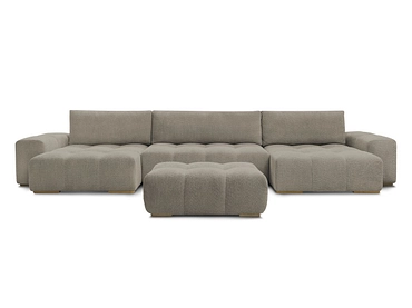Divano ad angolo panoramico con pouf BOBOCHIC ANAKIN