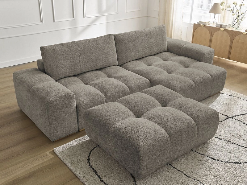Divano ad angolo con pouf BOBOCHIC ANAKIN Divano ad angolo con pouf BOBOCHIC ANAKIN