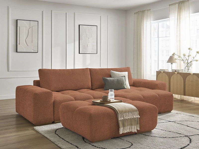 Divano ad angolo con pouf BOBOCHIC ANAKIN Divano ad angolo con pouf BOBOCHIC ANAKIN