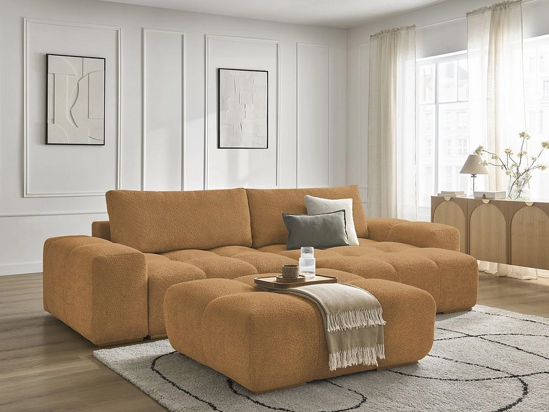 Divano ad angolo con pouf BOBOCHIC ANAKIN Divano ad angolo con pouf BOBOCHIC ANAKIN