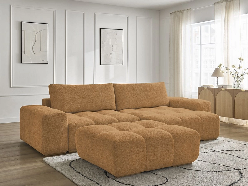 Divano ad angolo con pouf BOBOCHIC ANAKIN Divano ad angolo con pouf BOBOCHIC ANAKIN