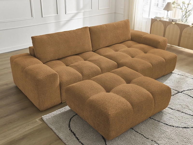 Divano ad angolo con pouf BOBOCHIC ANAKIN Divano ad angolo con pouf BOBOCHIC ANAKIN