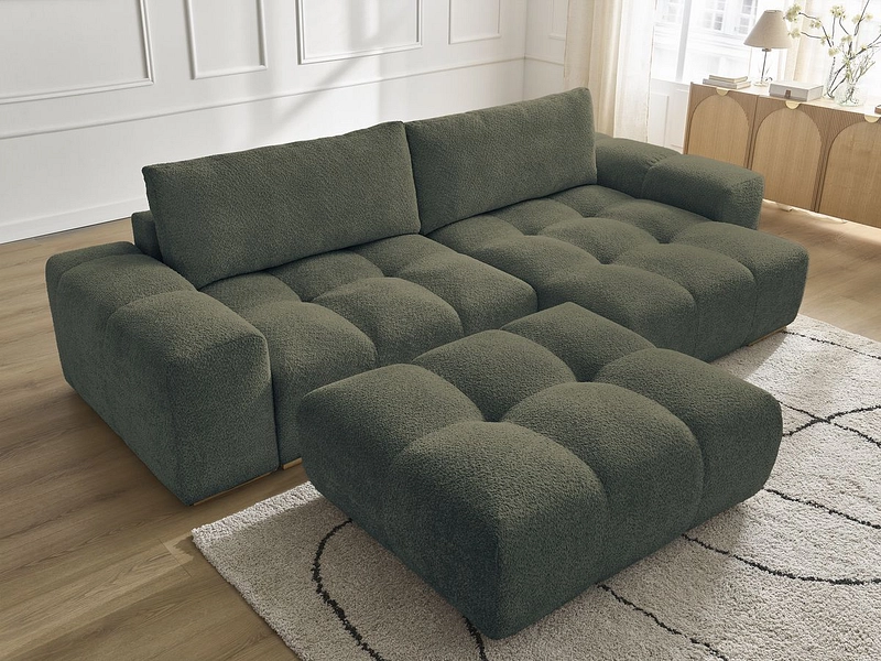 Divano ad angolo con pouf BOBOCHIC ANAKIN Divano ad angolo con pouf BOBOCHIC ANAKIN