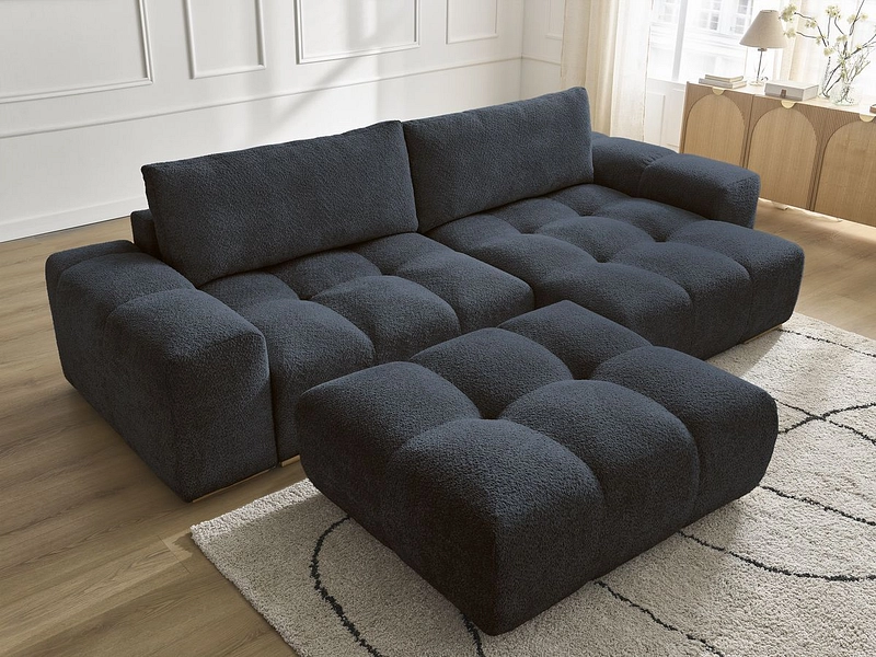 Divano ad angolo con pouf BOBOCHIC ANAKIN
