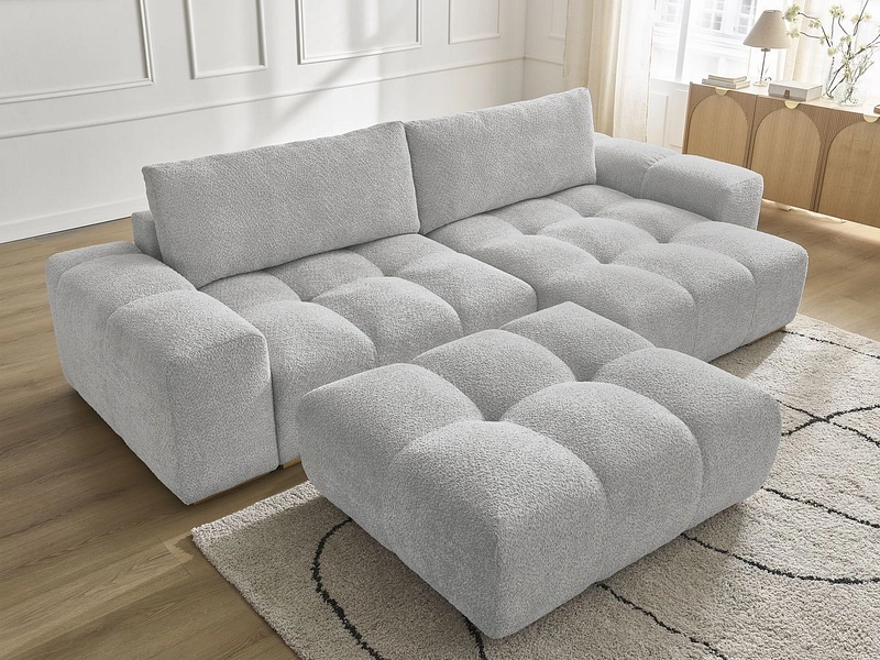 Divano ad angolo con pouf BOBOCHIC ANAKIN Divano ad angolo con pouf BOBOCHIC ANAKIN