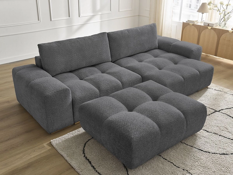 Divano ad angolo con pouf BOBOCHIC ANAKIN Divano ad angolo con pouf BOBOCHIC ANAKIN