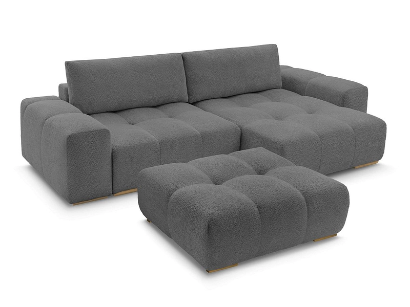 Divano ad angolo con pouf BOBOCHIC ANAKIN Divano ad angolo con pouf BOBOCHIC ANAKIN