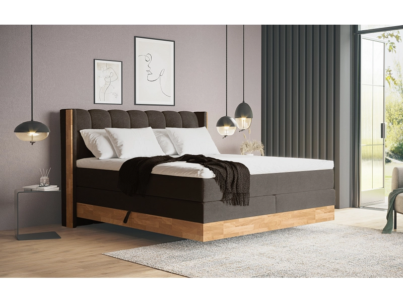 Boxspring MATTERHORN marrone scuro