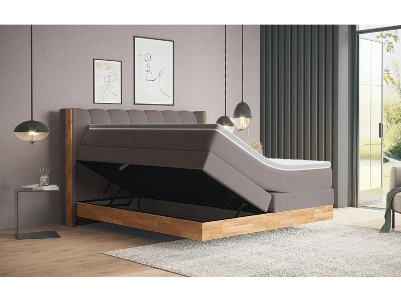 Boxspring MATTERHORN grigio scuro