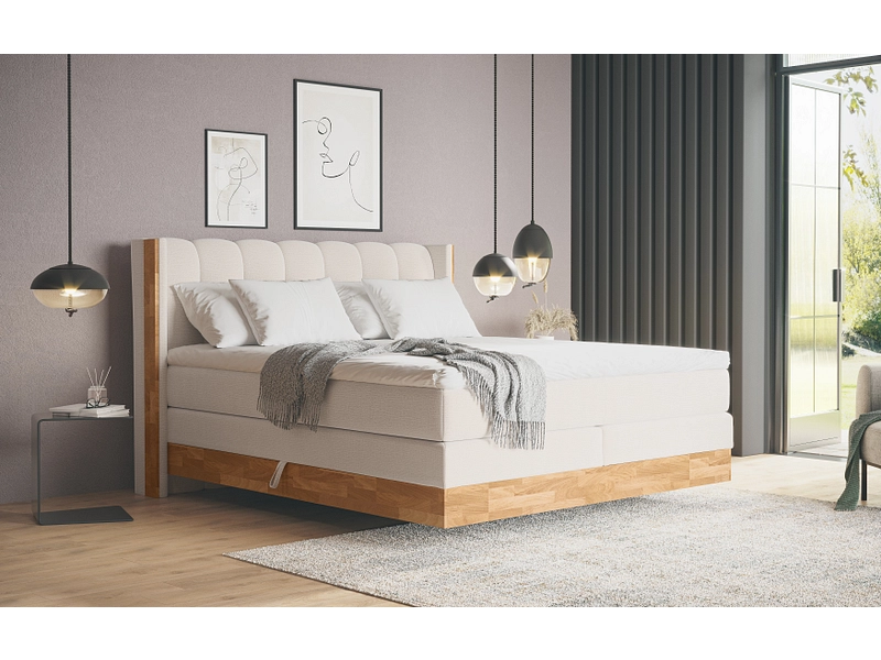 Boxspringbett MATTERHORN beige Boxspringbett MATTERHORN beige