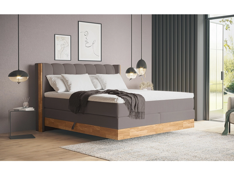 Boxspringbett MATTERHORN dunkelgrau