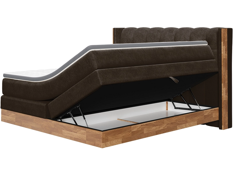 Boxspring MATTERHORN brun foncé