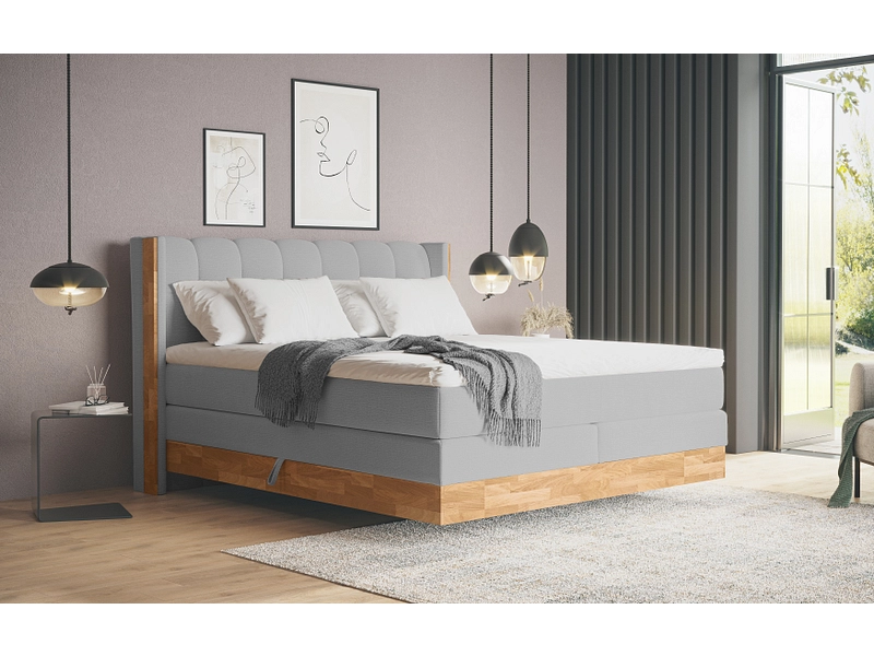 Boxspringbett MATTERHORN hellgrau Boxspringbett MATTERHORN hellgrau