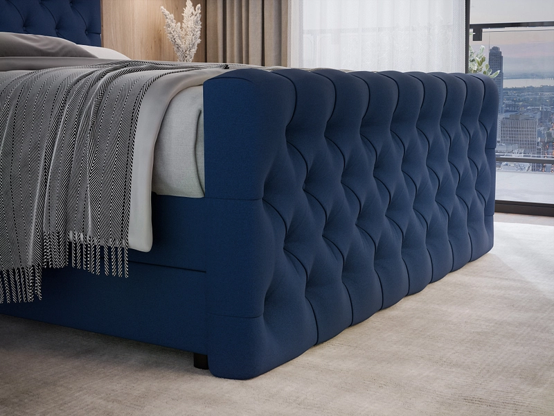 Boxspringbett KINGDOM dunkelblau
