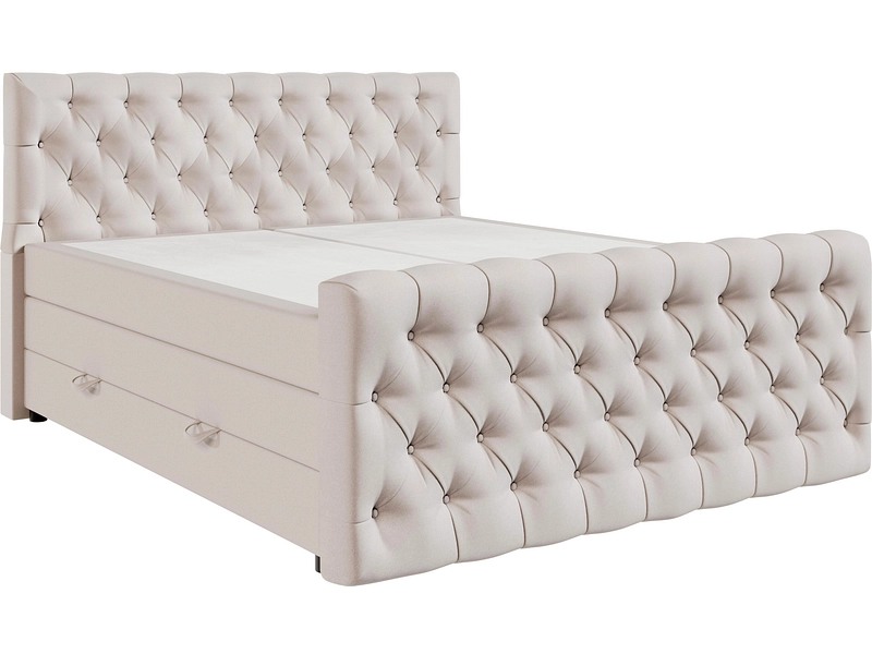 Boxspringbett KINGDOM beige