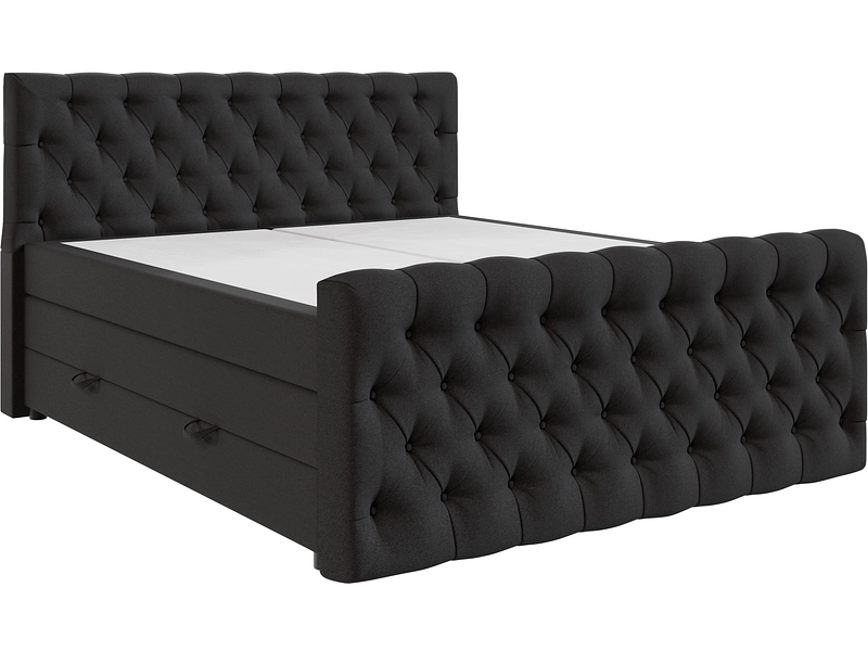 Boxspringbett KINGDOM anthrazit
