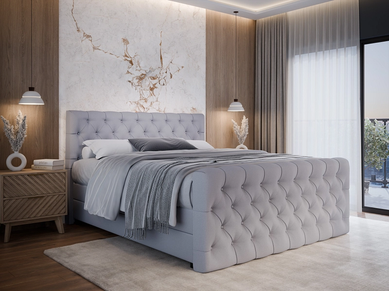 Boxspringbett KINGDOM grau Boxspringbett KINGDOM grau