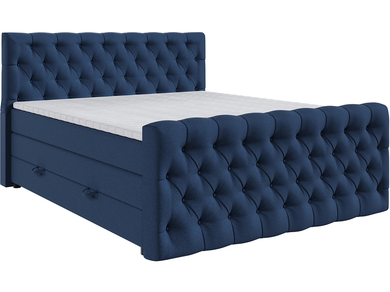 Boxspringbett KINGDOM dunkelblau Boxspringbett KINGDOM dunkelblau