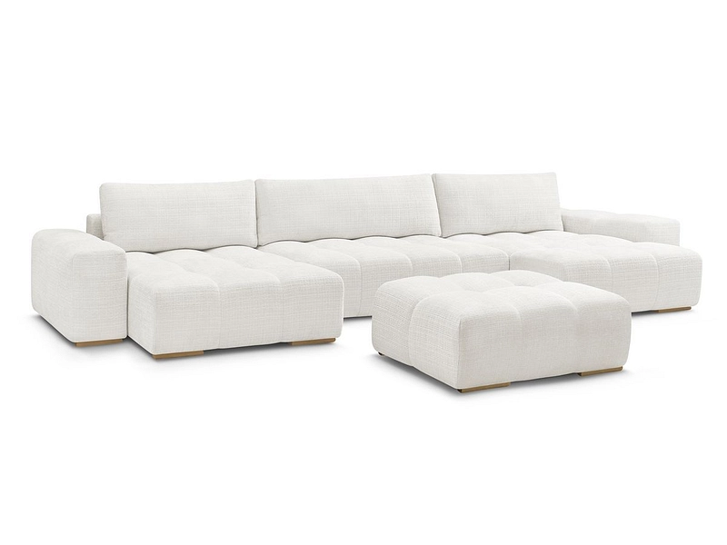 Divano ad angolo panoramico con pouf BOBOCHIC ANAKIN Divano ad angolo panoramico con pouf BOBOCHIC ANAKIN