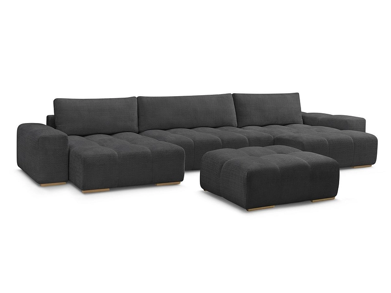 Divano ad angolo panoramico con pouf BOBOCHIC ANAKIN Divano ad angolo panoramico con pouf BOBOCHIC ANAKIN