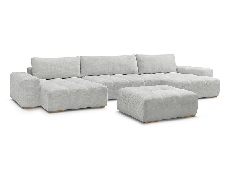 Divano ad angolo panoramico con pouf BOBOCHIC ANAKIN Divano ad angolo panoramico con pouf BOBOCHIC ANAKIN