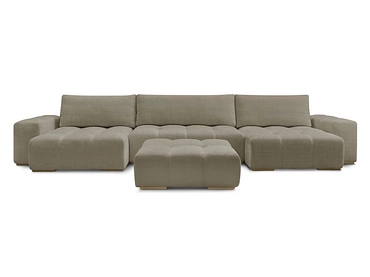 Canapé d'angle panoramique avec pouf BOBOCHIC ANAKIN Canapé d'angle panoramique avec pouf BOBOCHIC ANAKIN