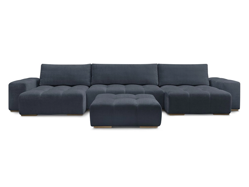 Divano ad angolo panoramico con pouf BOBOCHIC ANAKIN Divano ad angolo panoramico con pouf BOBOCHIC ANAKIN