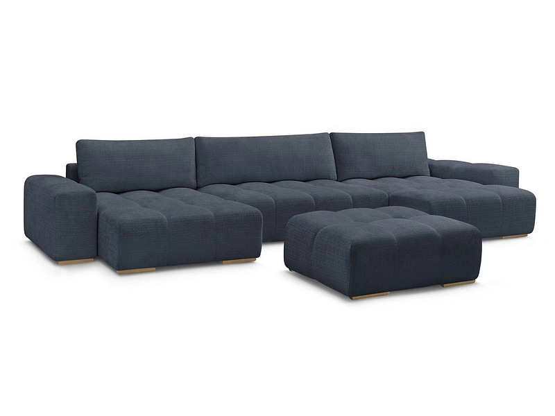 Divano ad angolo panoramico con pouf BOBOCHIC ANAKIN Divano ad angolo panoramico con pouf BOBOCHIC ANAKIN