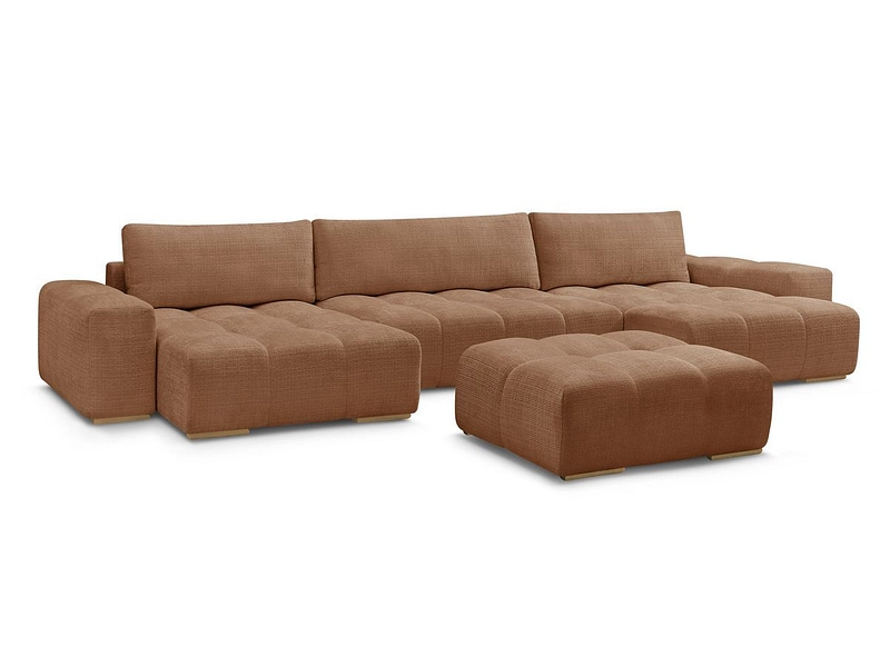 Divano ad angolo panoramico con pouf BOBOCHIC ANAKIN