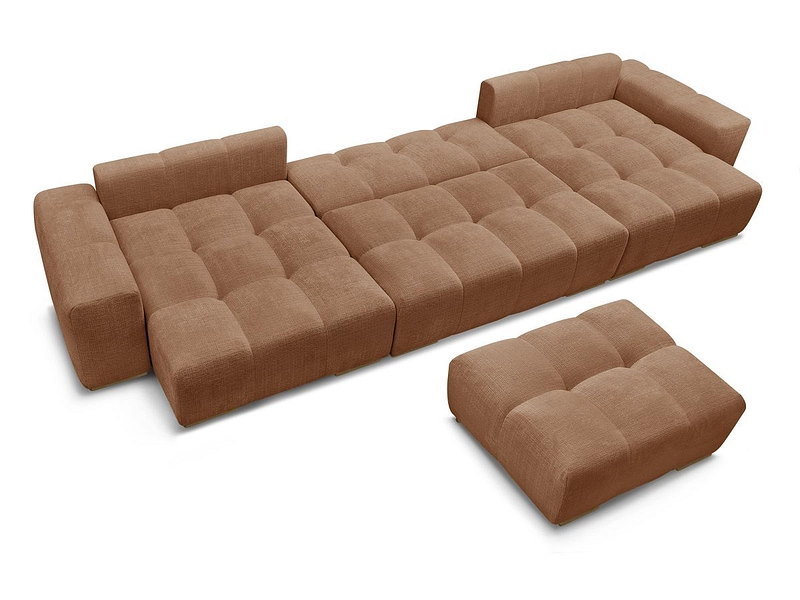 Divano ad angolo panoramico con pouf BOBOCHIC ANAKIN