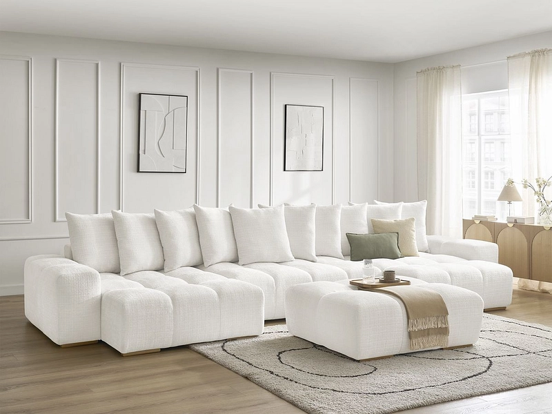 Panorama-Ecksofa mit Hocker BOBOCHIC ANAKIN Panorama-Ecksofa mit Hocker BOBOCHIC ANAKIN