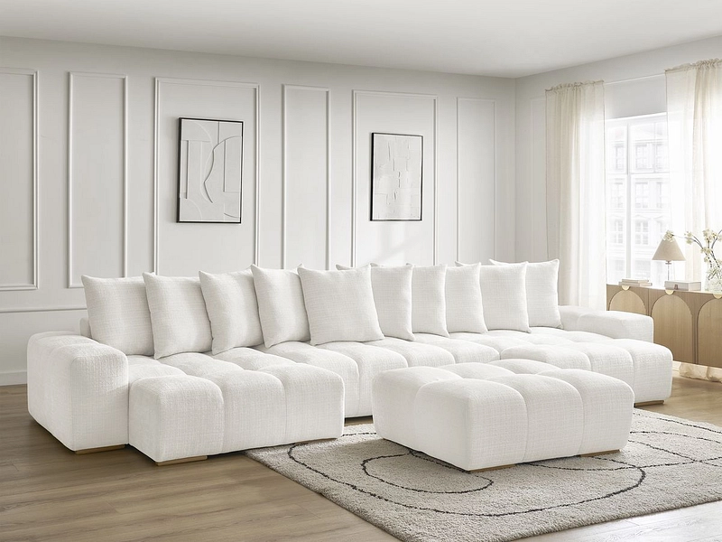 Panorama-Ecksofa mit Hocker BOBOCHIC ANAKIN Panorama-Ecksofa mit Hocker BOBOCHIC ANAKIN