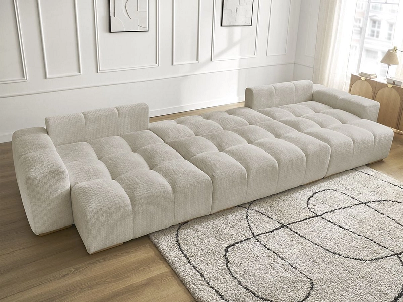 Divano ad angolo panoramico con pouf BOBOCHIC ANAKIN