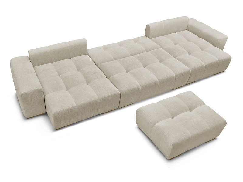 Divano ad angolo panoramico con pouf BOBOCHIC ANAKIN