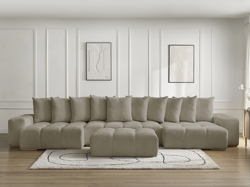 Panorama-Ecksofa mit Hocker BOBOCHIC ANAKIN Panorama-Ecksofa mit Hocker BOBOCHIC ANAKIN