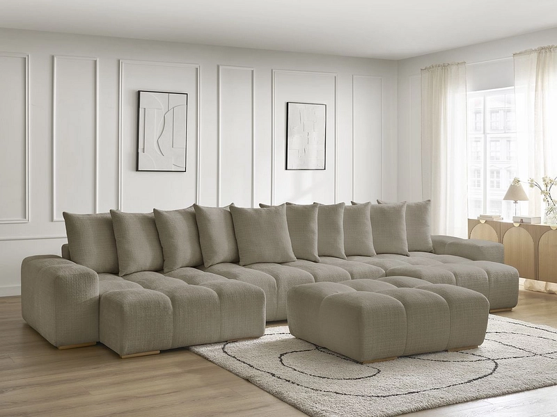 Panorama-Ecksofa mit Hocker BOBOCHIC ANAKIN Panorama-Ecksofa mit Hocker BOBOCHIC ANAKIN