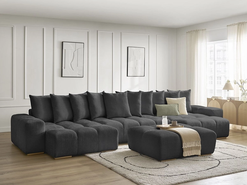 Panorama-Ecksofa mit Hocker BOBOCHIC ANAKIN Panorama-Ecksofa mit Hocker BOBOCHIC ANAKIN