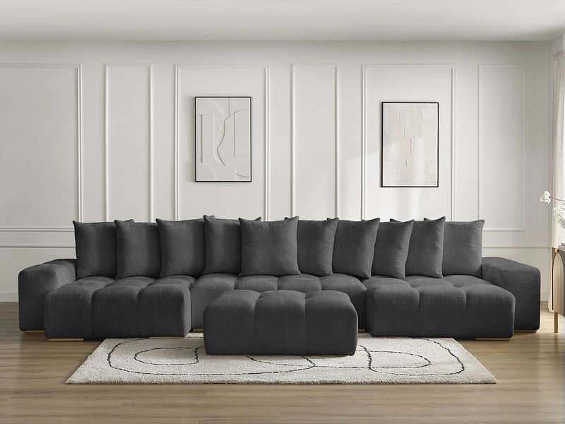 Panorama-Ecksofa mit Hocker BOBOCHIC ANAKIN Panorama-Ecksofa mit Hocker BOBOCHIC ANAKIN