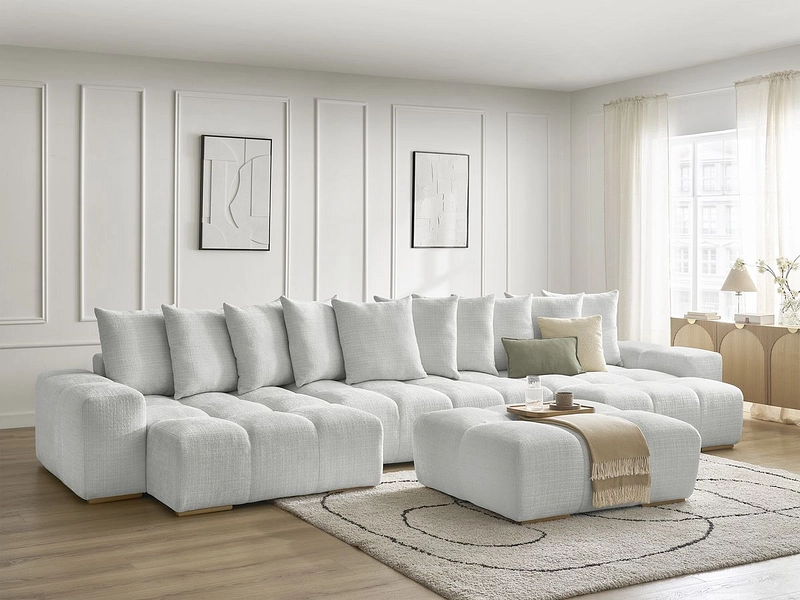 Panorama-Ecksofa mit Hocker BOBOCHIC ANAKIN Panorama-Ecksofa mit Hocker BOBOCHIC ANAKIN