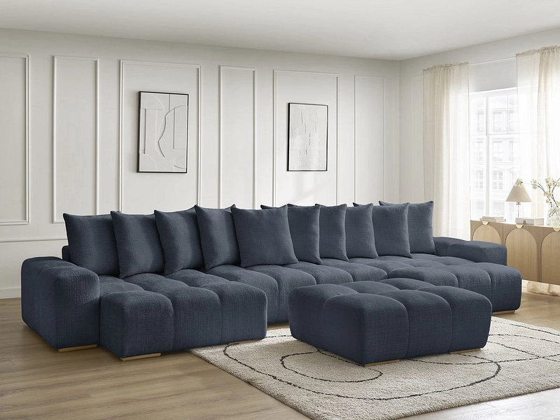 Panorama-Ecksofa mit Hocker BOBOCHIC ANAKIN Panorama-Ecksofa mit Hocker BOBOCHIC ANAKIN