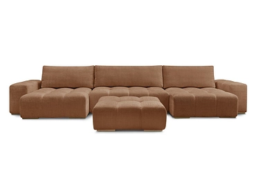 Divano ad angolo panoramico con pouf BOBOCHIC ANAKIN