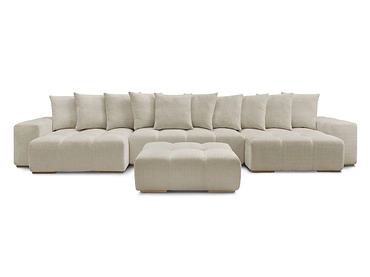 Divano ad angolo panoramico con pouf BOBOCHIC ANAKIN