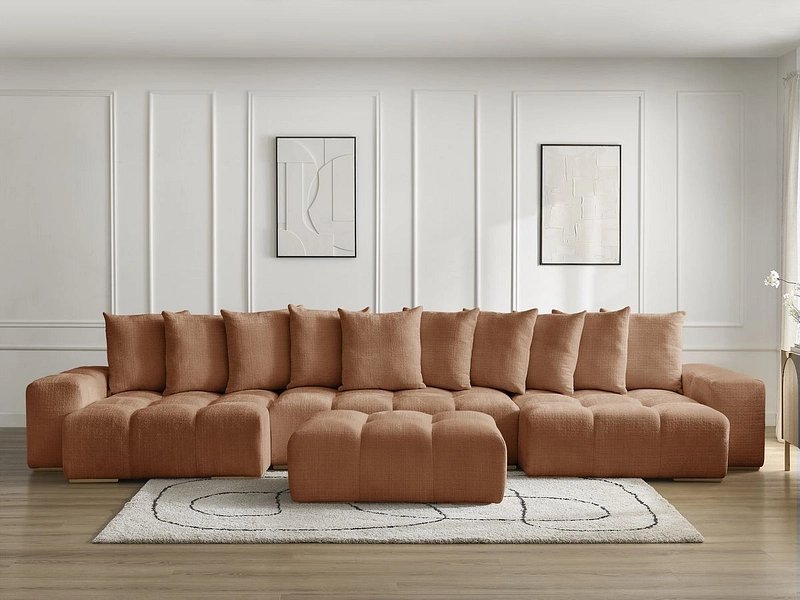 Panorama-Ecksofa mit Hocker BOBOCHIC ANAKIN Panorama-Ecksofa mit Hocker BOBOCHIC ANAKIN