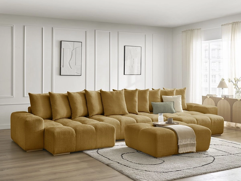 Panorama-Ecksofa mit Hocker BOBOCHIC ANAKIN Panorama-Ecksofa mit Hocker BOBOCHIC ANAKIN