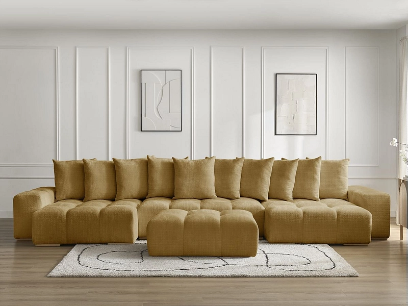 Panorama-Ecksofa mit Hocker BOBOCHIC ANAKIN Panorama-Ecksofa mit Hocker BOBOCHIC ANAKIN