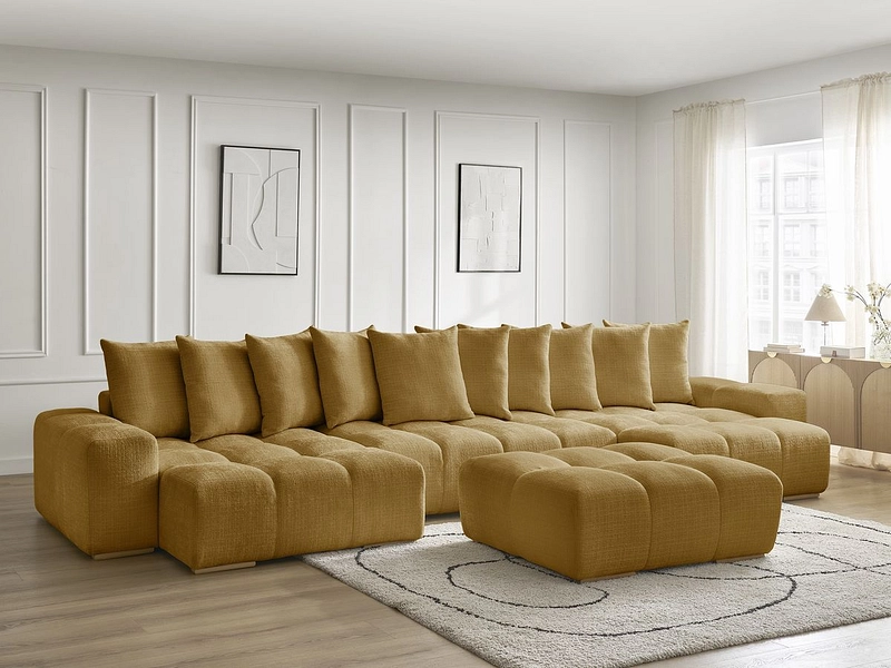 Panorama-Ecksofa mit Hocker BOBOCHIC ANAKIN Panorama-Ecksofa mit Hocker BOBOCHIC ANAKIN