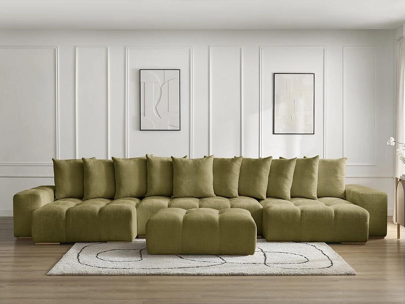 Panorama-Ecksofa mit Hocker BOBOCHIC ANAKIN Panorama-Ecksofa mit Hocker BOBOCHIC ANAKIN