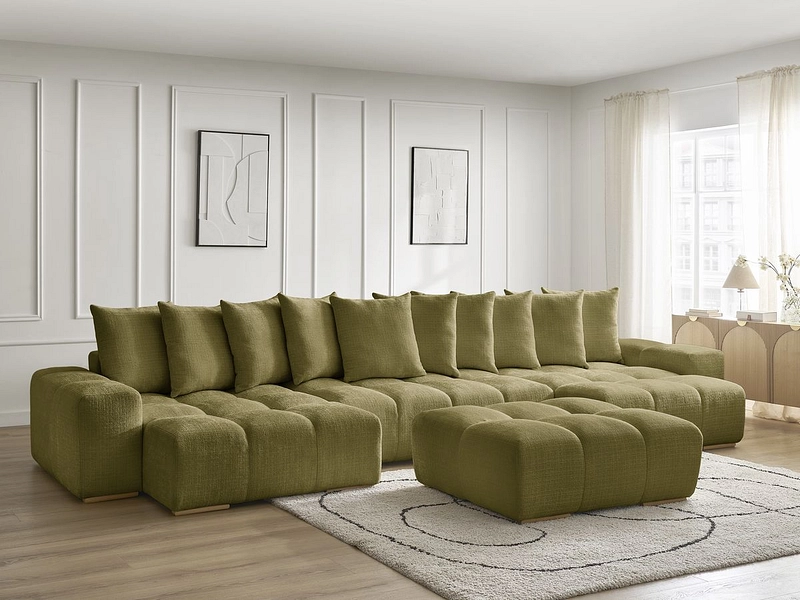 Panorama-Ecksofa mit Hocker BOBOCHIC ANAKIN Panorama-Ecksofa mit Hocker BOBOCHIC ANAKIN