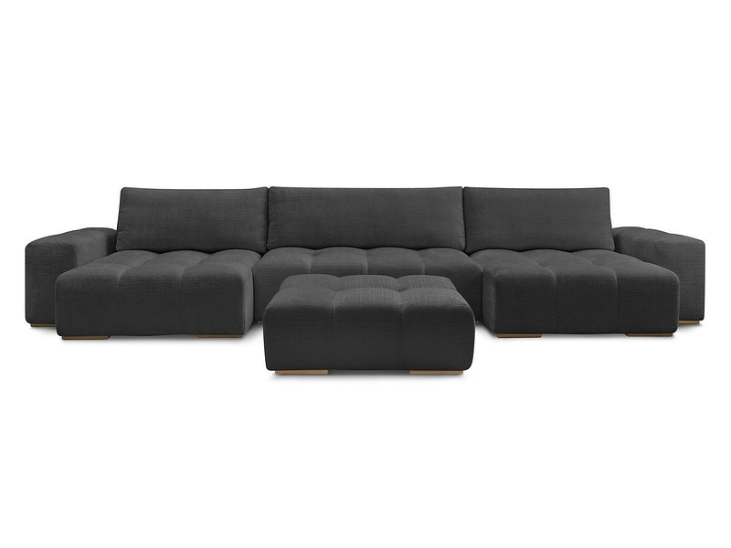 Divano ad angolo panoramico con pouf BOBOCHIC ANAKIN Divano ad angolo panoramico con pouf BOBOCHIC ANAKIN